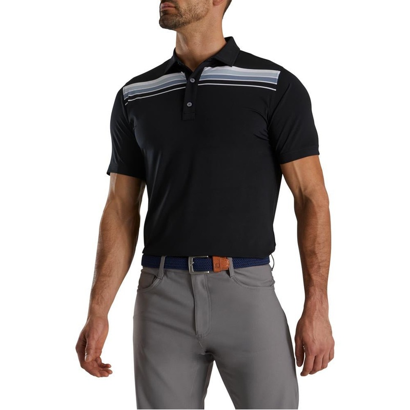 FootJoy Shadow Chestband Lisle Self Collar Polo – Athletic Fit