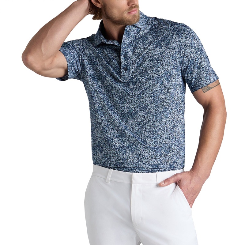 G/Fore Hydrangea Tech Jersey Golf Polo Shirt – Twilight