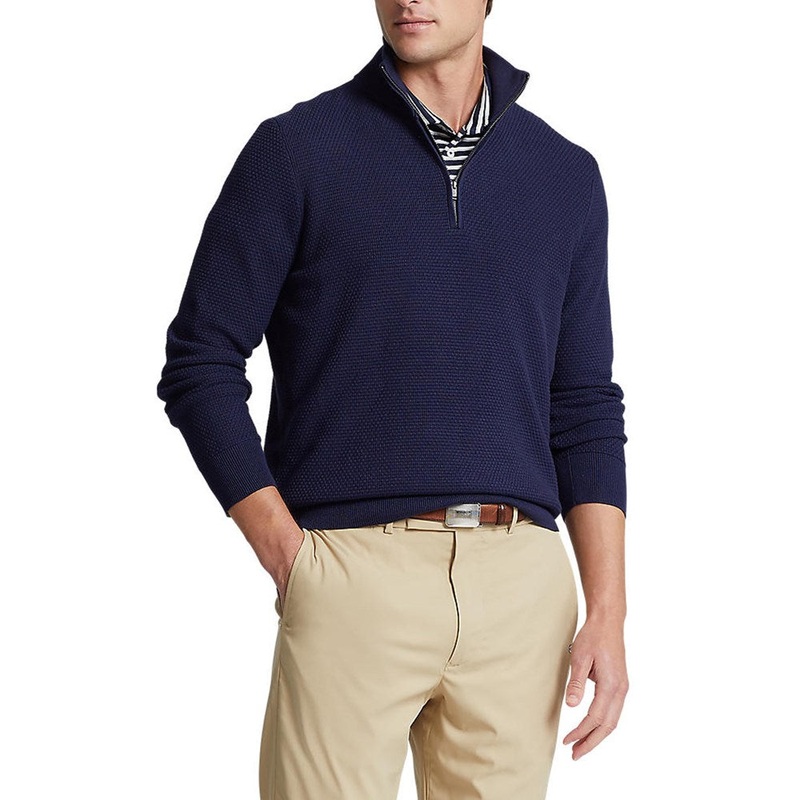 Polo Golf Ralph Lauren Half Zip Cotton Coolmax Pullover – French Navy