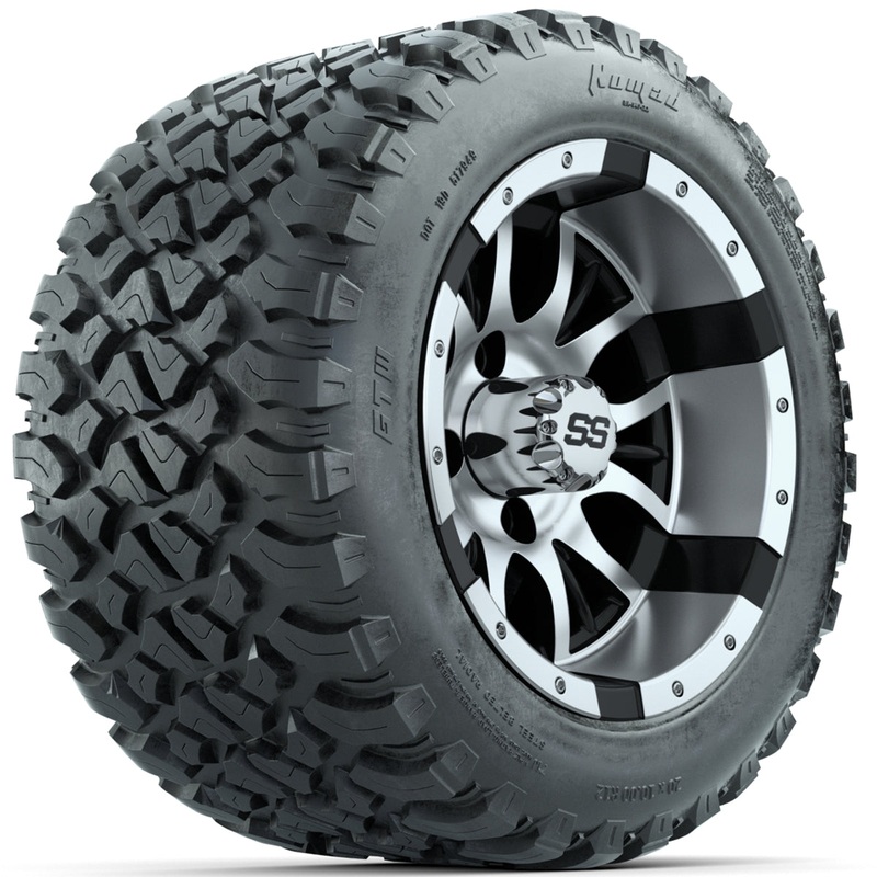 Set of (4) 12 in GTW Diesel Wheels with 20×10-R12 GTW Nomad All-Terrain Tires PN# A19-732