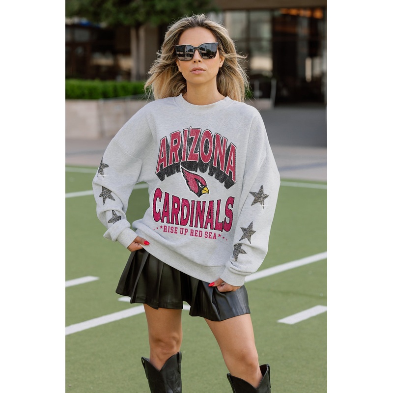 ARIZONA CARDINALS RESILIENCE STAR EMBELLISHED CREW SWEATSHIRT