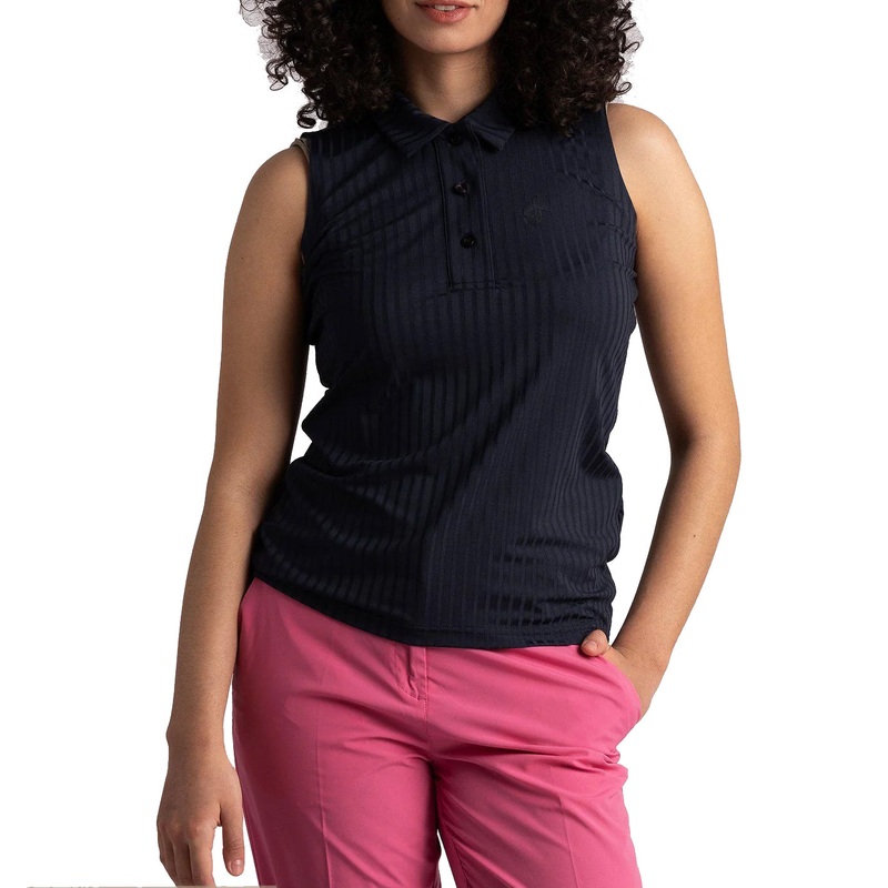 Cross Women’s Andrea Sleeveless Polo Golf Shirt – Navy