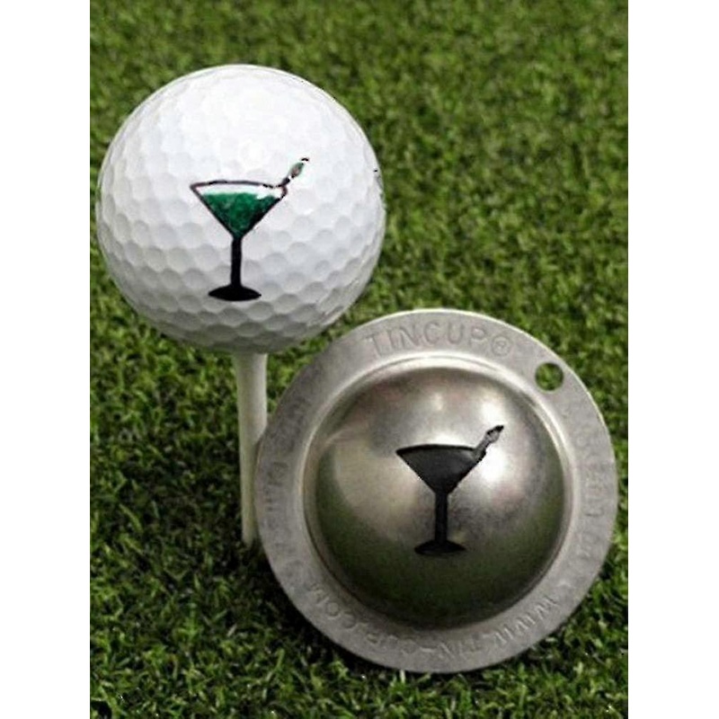 Custom Golf Ball Alignment Tool with Martini Design for Precision Putting