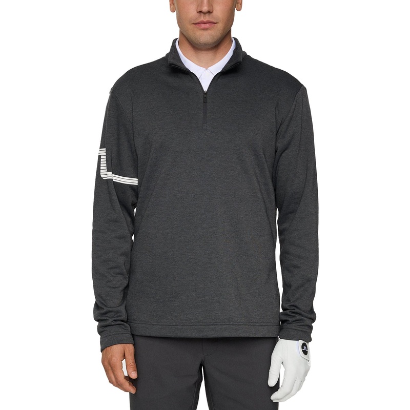 J.Lindeberg Heath Strike Golf Mid-Layer – Asphalt/Black Melange