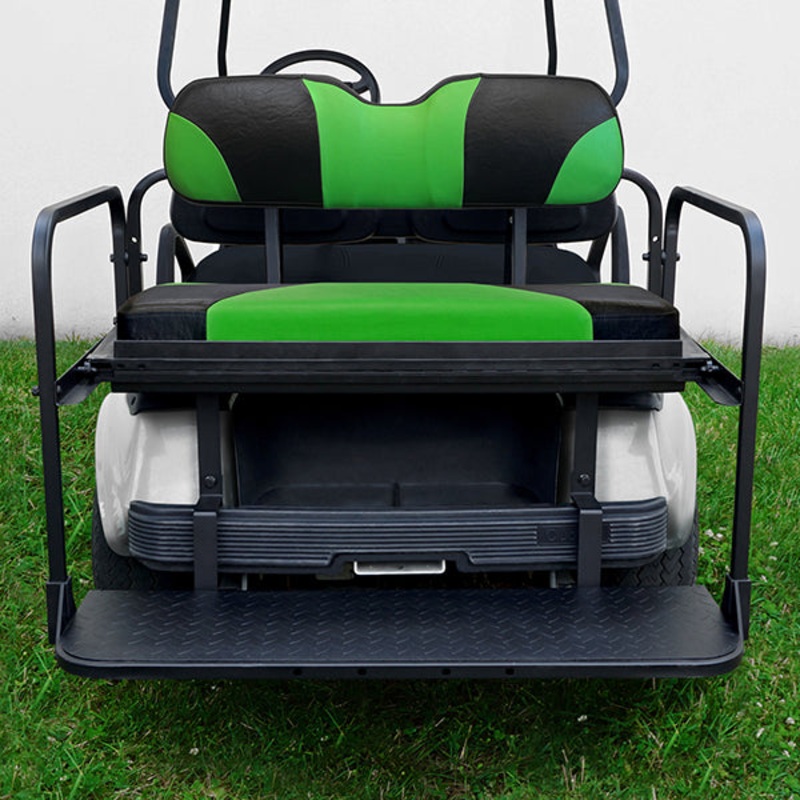 RHOX Rhino Seat Kit, Sport Black/Green, Club Car DS PN# SEAT-321BG-S