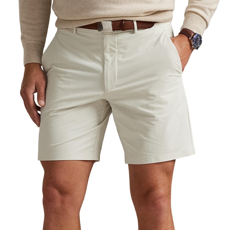 RLX Ralph Lauren Tailored Fit Stretch Performance Golf Shorts – Stone Pebble