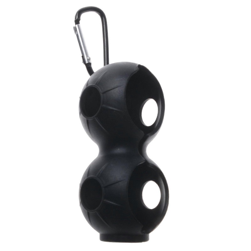 Silicone Golf Ball Carry Bag With Belt Clip, Golf Ball Protector Sleeves, Durable, Black