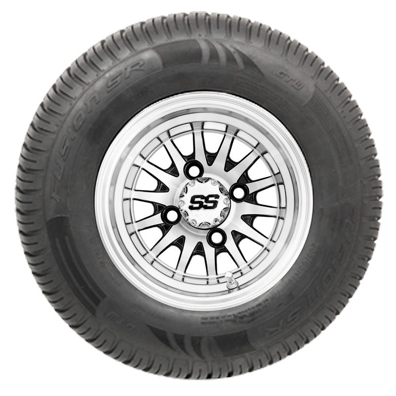 10 GTW Medusa Black and Machined Wheels with 20 Fusion Street Tires- Set of 4 PN# A19-303