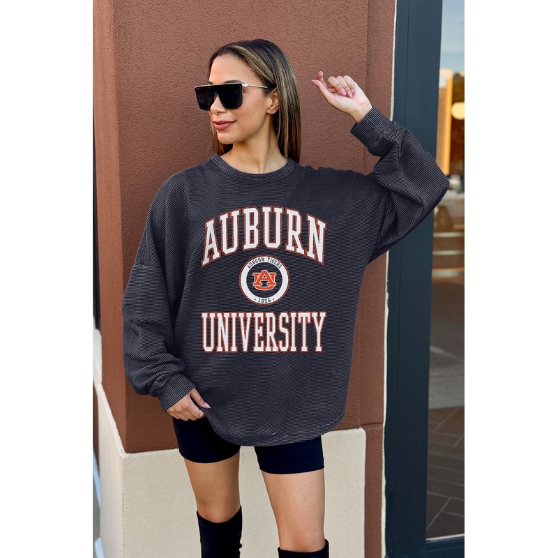 AUBURN TIGERS RELENTLESS VINTAGE WASH CORDED PULLOVER