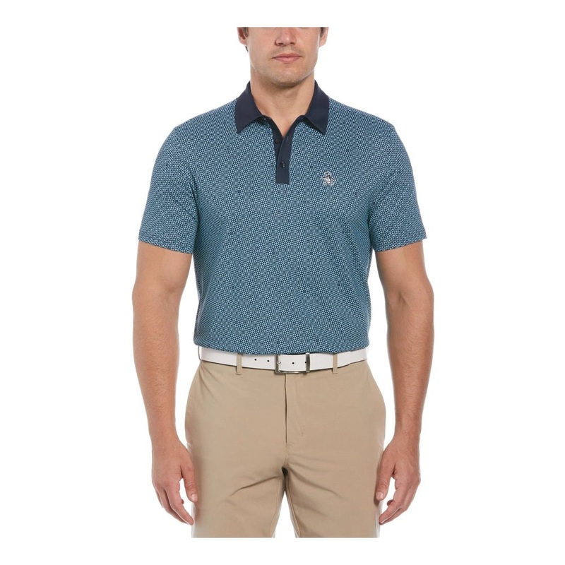 Original Penguin All-Over Retro Micro Floral Print Golf Polo