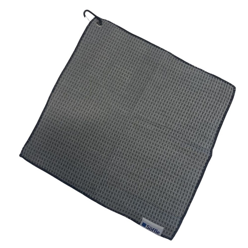 Soffle Microfiber Waffle Golf Towel w/ Clip 16 x 16