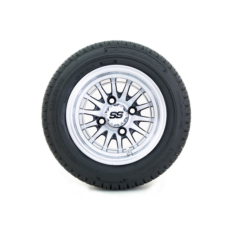 10 GTW Medusa Black and Machined Wheels with Fusion Street Tires  Set of 4 PN# A19-304