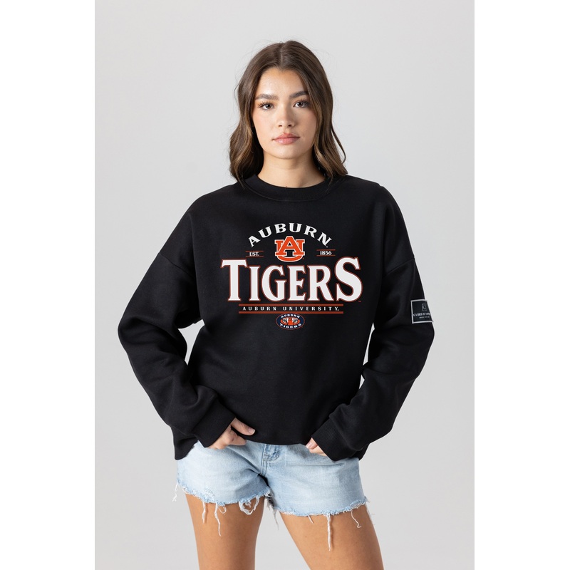 AUBURN TIGERS Players Only Fleece Drop-Shoulder Crew