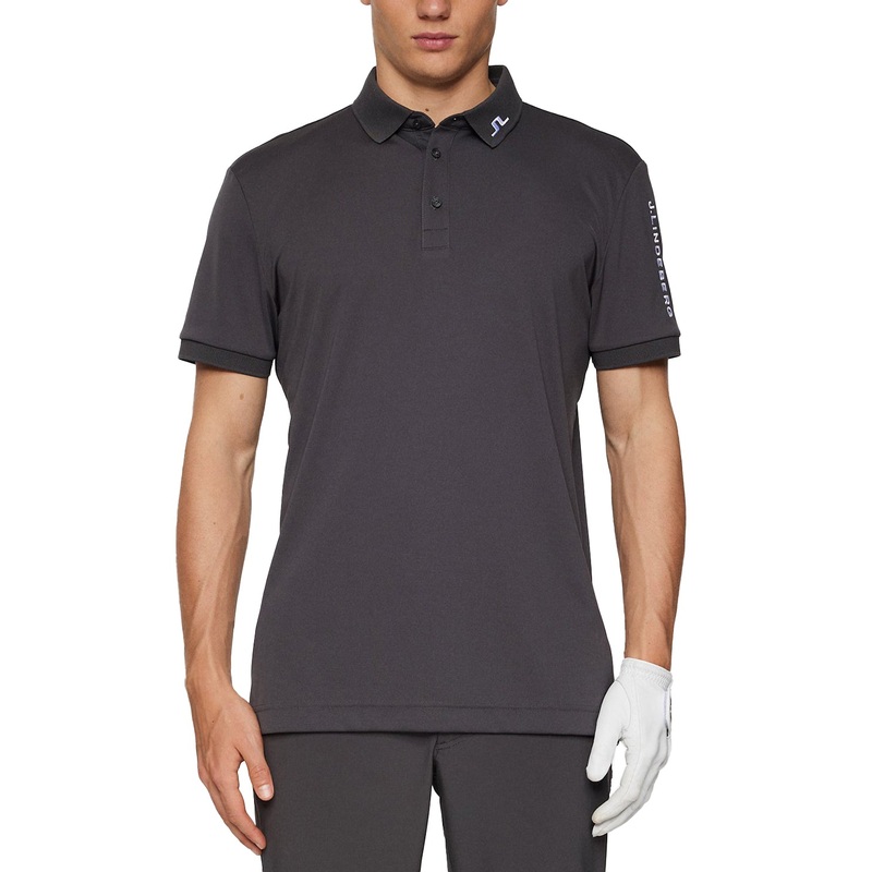 J.Lindeberg Tour Tech Regular Fit Golf Polo Shirt – Asphalt