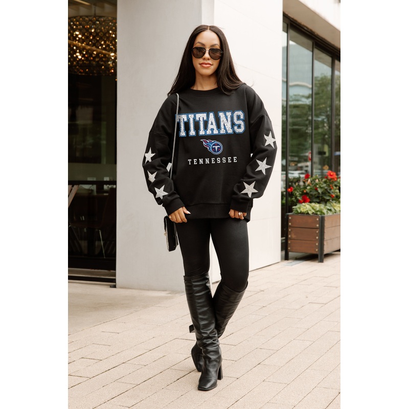 TENNESSEE TITANS VELOCITY STAR EMBELLISHED CREW SWEATSHIRT