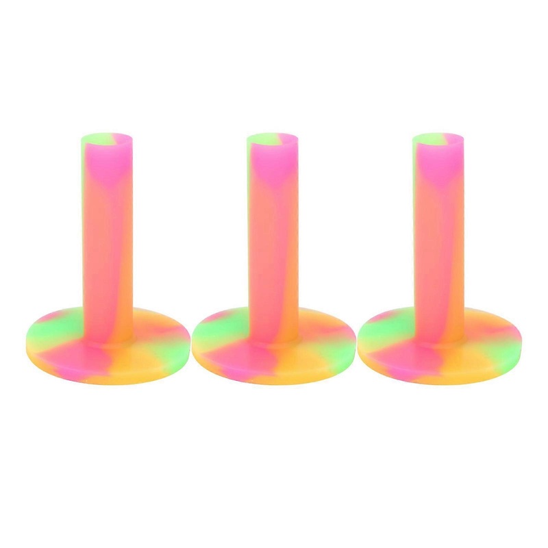 3Pcs Golf Balls Tees Stable Rubber Training Balls Stand Tees Beginner Golf Balls Holder for Practice Driving Range Mat