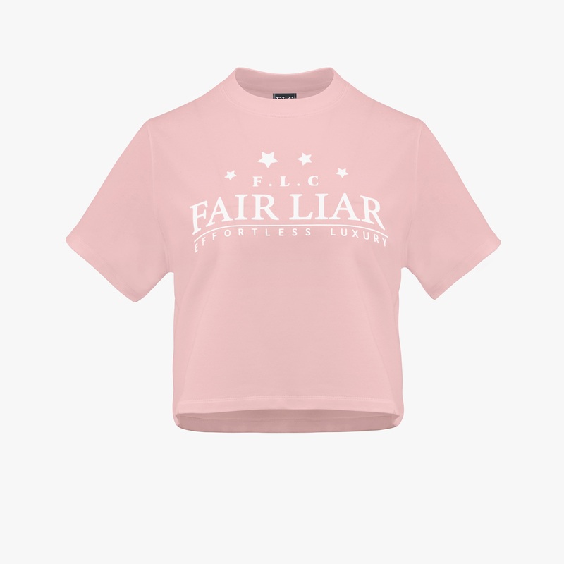 [FLC] STAR CROPPED T-SHIRT|BLACK|BLUE|PINK|WHITE|S|M