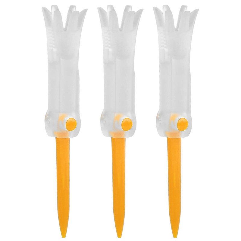 Foldable Training Golf Tee Anti Flying Rotatable Practice Accessories Ball Studs for GolfOrange