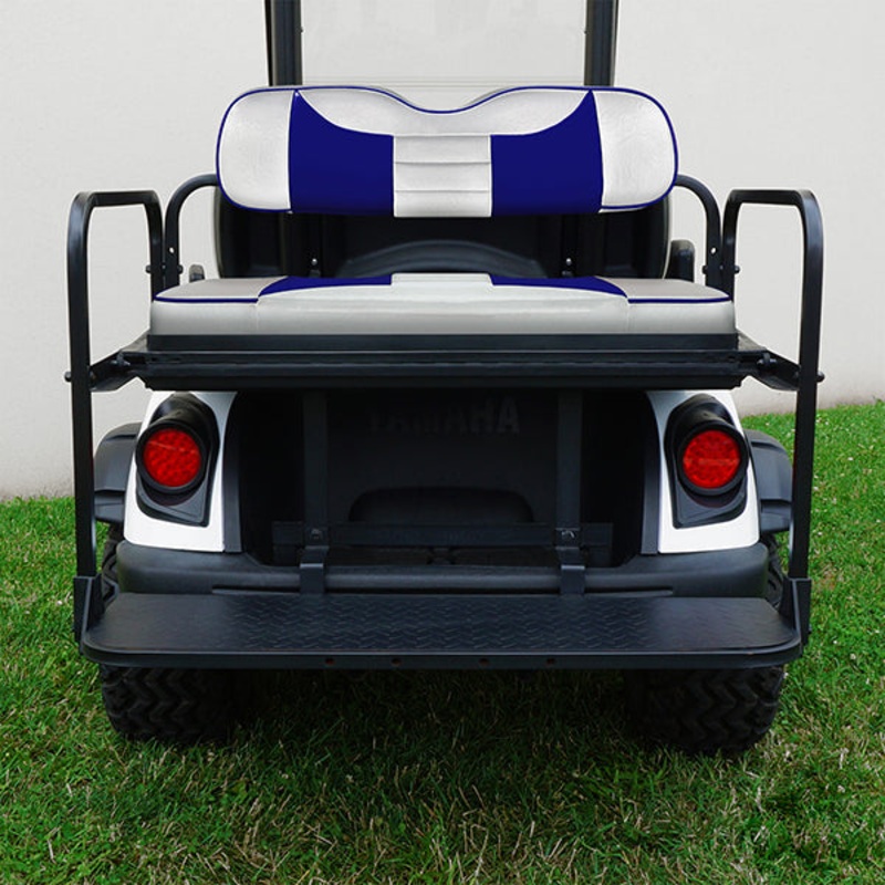 RHOX Rhino Seat Kit, Rally White/Blue, Yamaha Drive2 PN# SEAT-471WBL-R