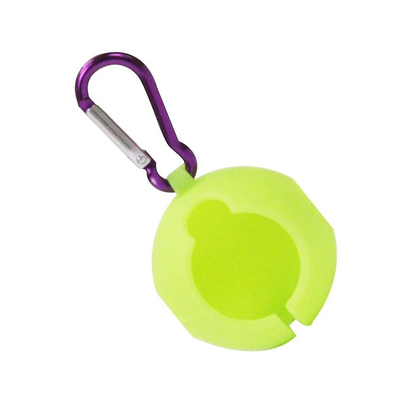 Silicone Golf Ball Holder Carrier With Snap Clip Contains One Ball Red