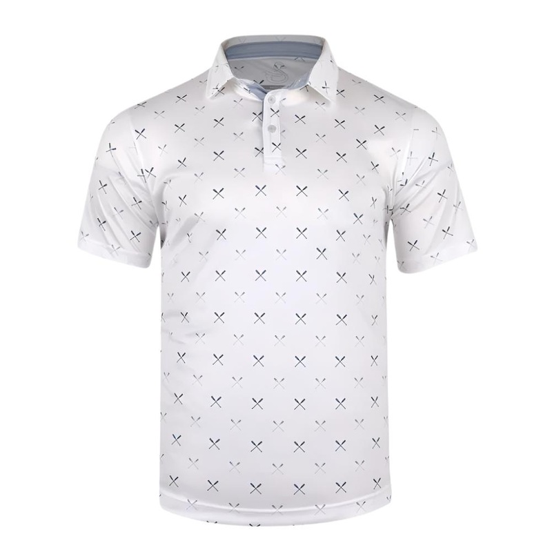 Swannies Grant Golf Polo|White Sky|Small|Medium|Large|X-Large|XX-Large