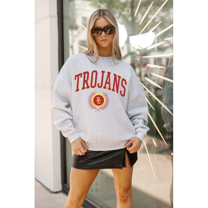 USC TROJANS TRADITION REFINED PREMIUM FLEECE CREWNECK PULLOVER