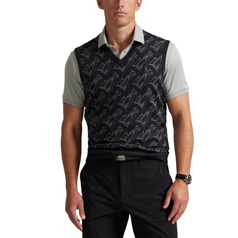 RLX Ralph Lauren Merino Coolmax Golf Sweater Vest – Grey Multi