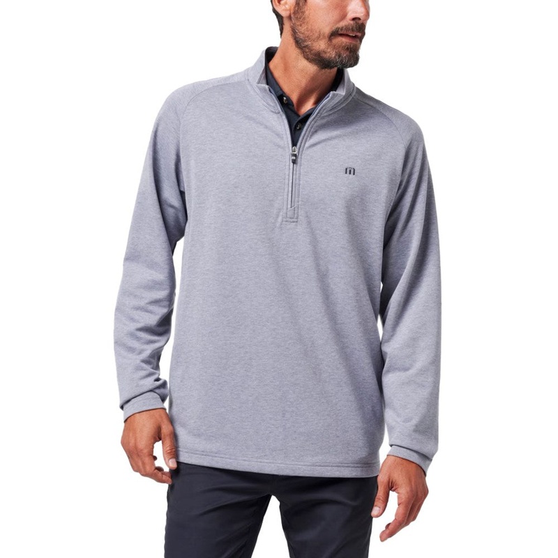 Travis Mathew Upgraded Golf Quarter Zip – Heather Grey