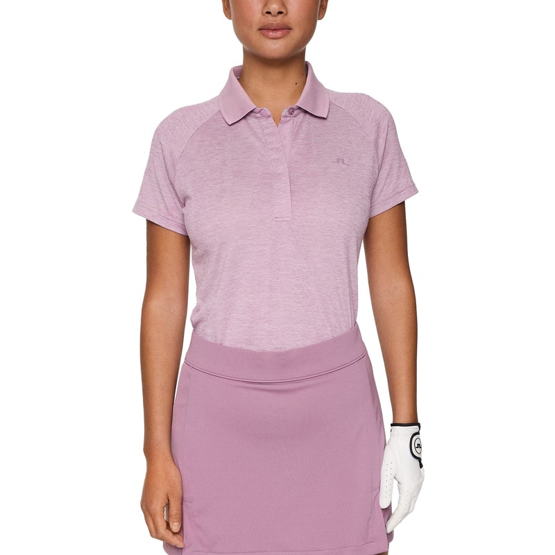 J.Lindeberg Women’s Minnie Golf Polo Shirt – Very Grape Melange