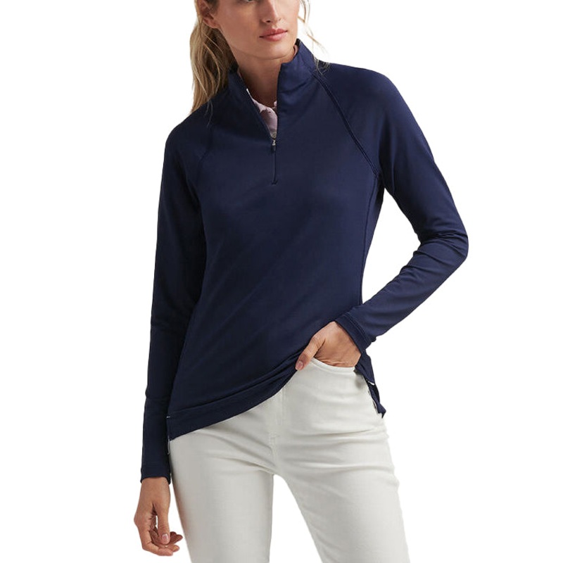 Peter Millar Women’s Women’s Raglan Sleeve Perth 1/4 Midlayer – Navy