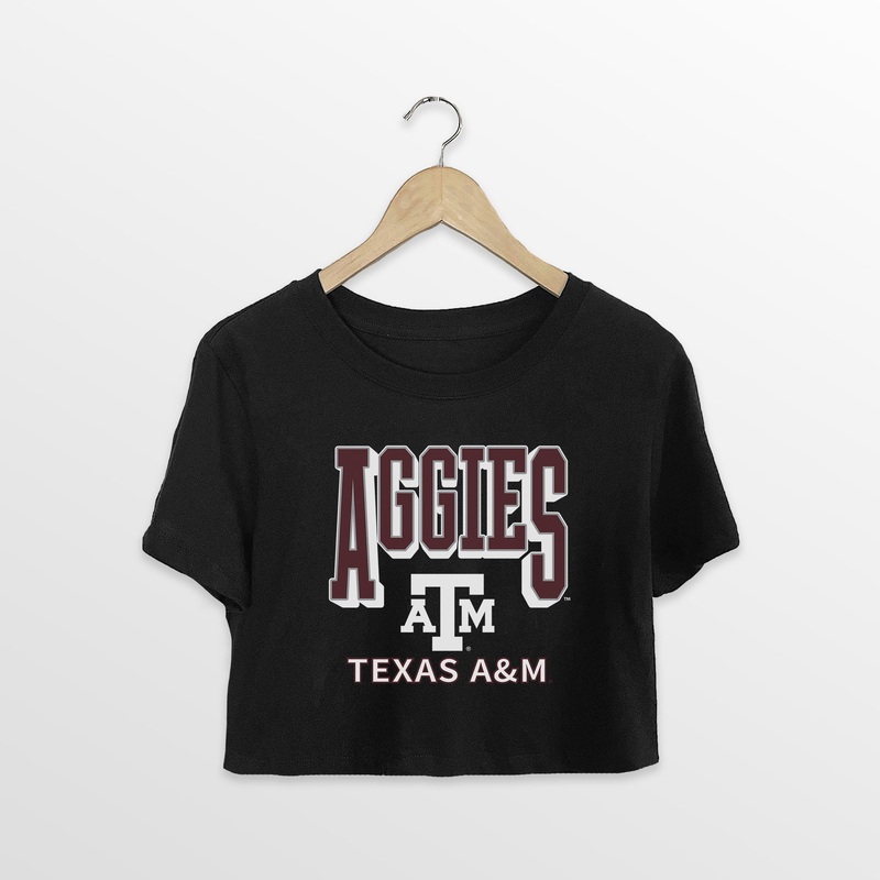 TEXAS A&M AGGIES PURE VICTORY CLASSIC CROP TEE