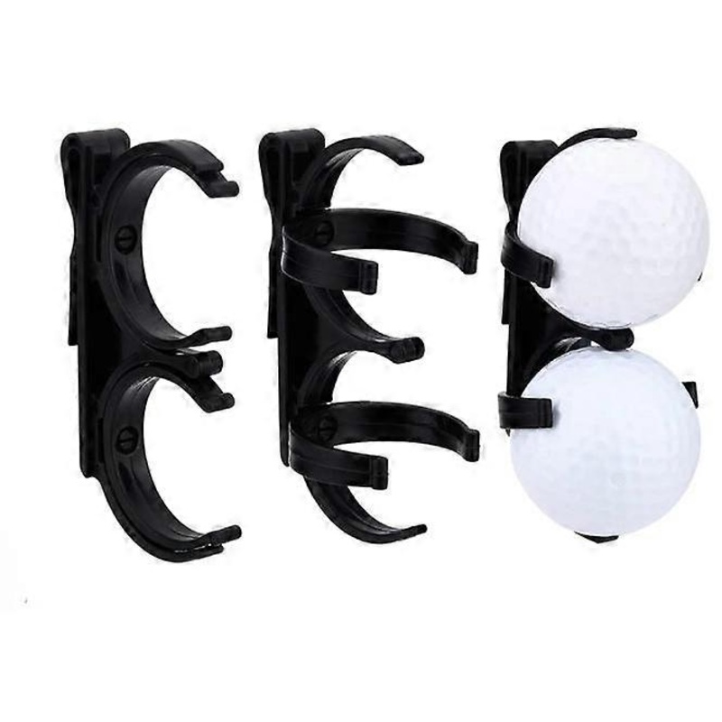 3 pcs ABS Plastic Double Clip Ball Holder Organizer Golf Ball Cover 7 Tee Golf Ball Holder for Golfer Golf Sporting Tool Accessory Accessories(excludi