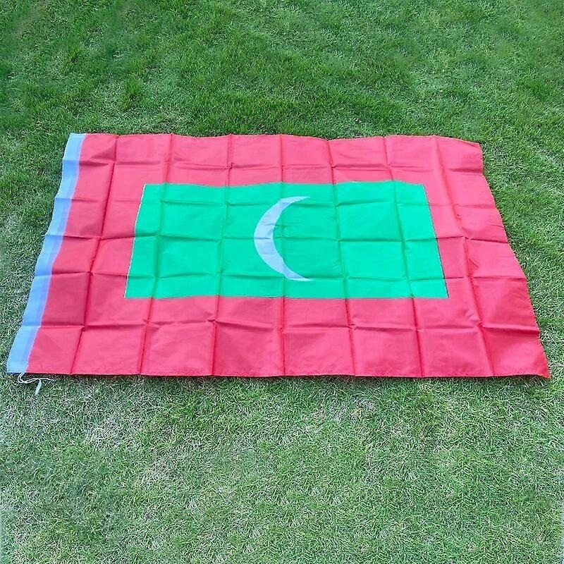 aerxemrbrae flag150x90cm  Maldives  Flag polyester double side printed Maldives National flag banner for decor