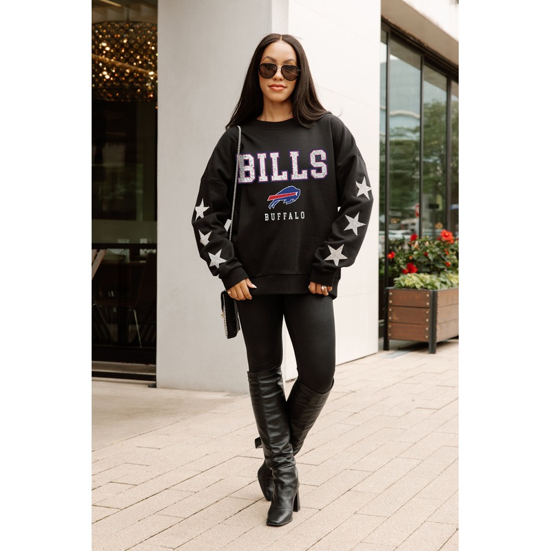 BUFFALO BILLS VELOCITY STAR EMBELLISHED CREW SWEATSHIRT