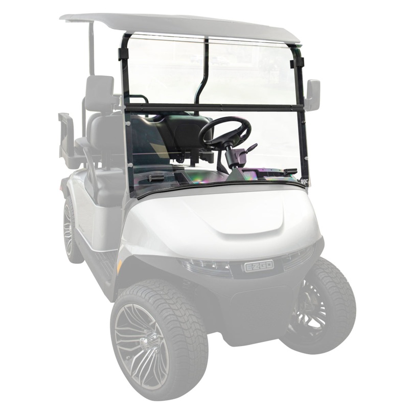 RedDot EZGO RXV Clear Folding Impact Modified Windshield with Rubber Trim (Years 2025-Up) PN# 09-204