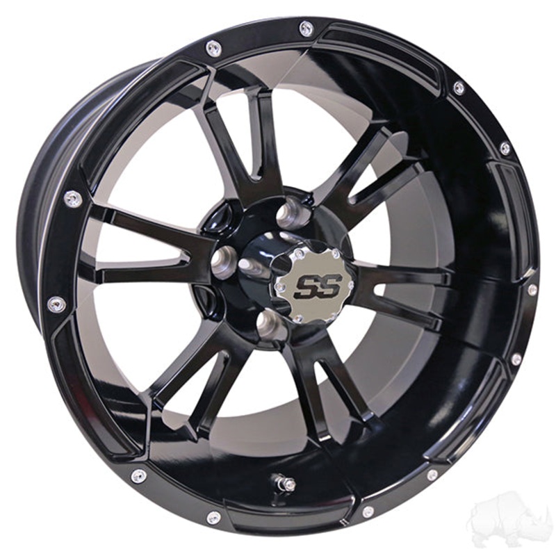 RHOX RX341, Black w/ Center Cap, 14×7 ET-25