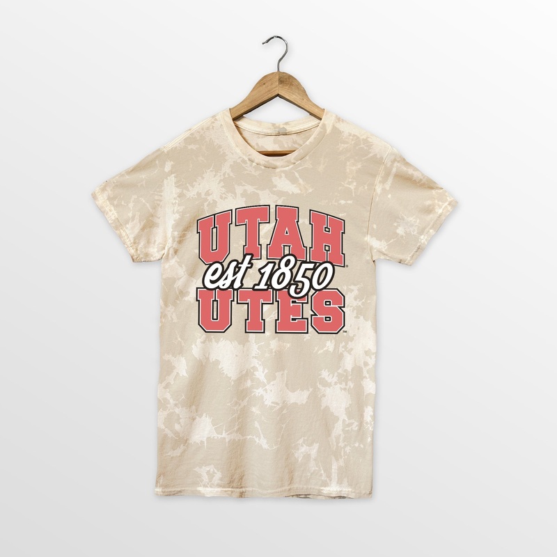 UTAH UTES DEEP ROOTS BLEACH WASH TEE