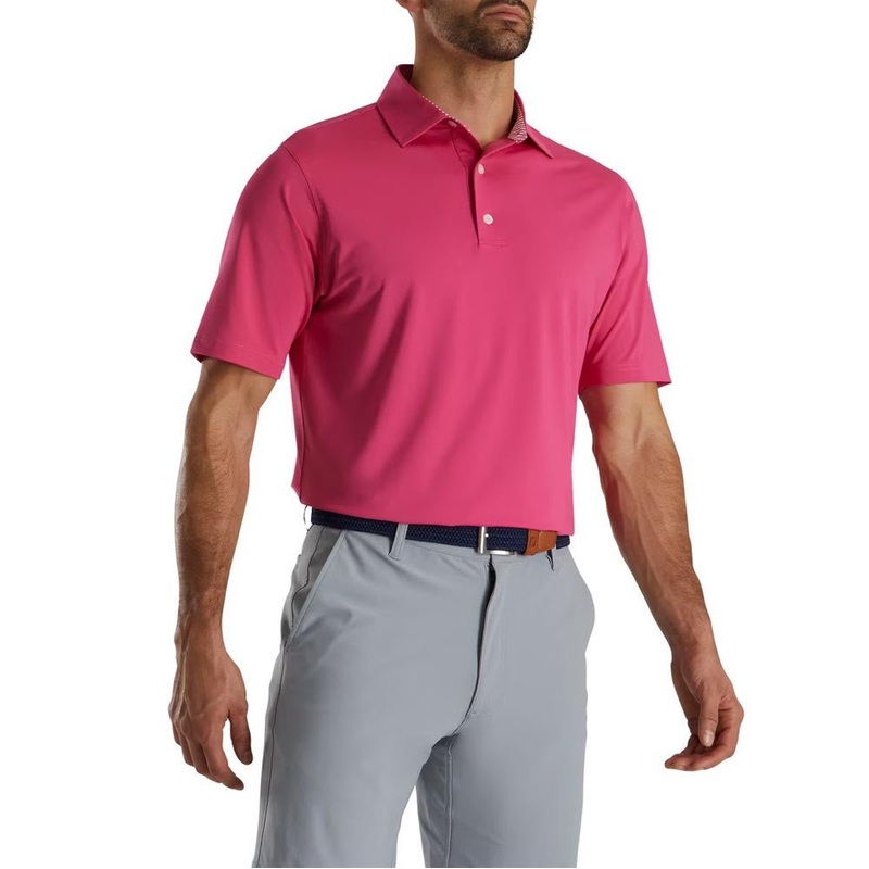 FootJoy ProDry Solid Lisle Self Collar Golf Polo