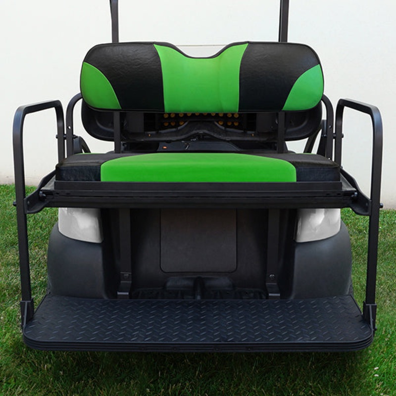 RHOX Rhino Seat Kit, Sport Black/Green, Club Car Tempo, Precedent 04+ PN# SEAT-431BG-S