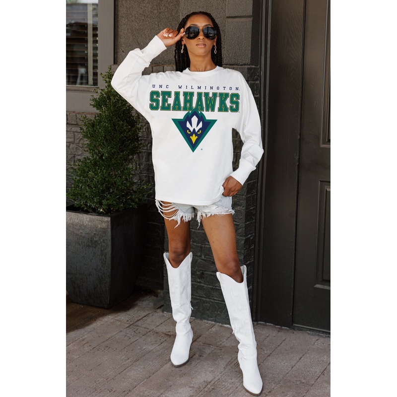 UNC WILMINGTON SEAHAWKS Big Goals Oversized Pullover