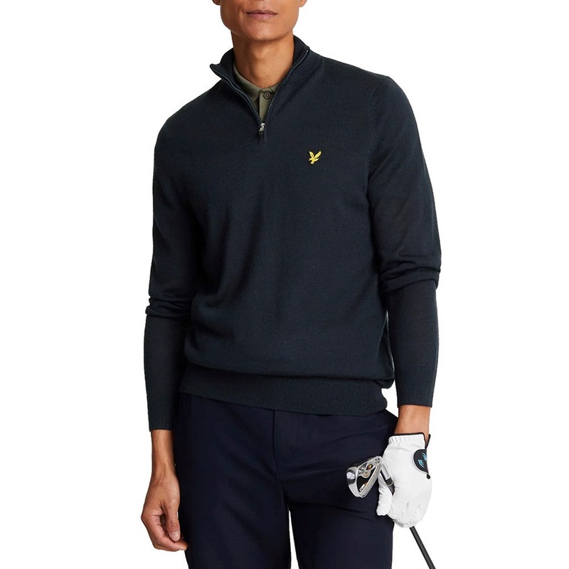 Lyle & Scott Merino Blend 1/4 Zip Knit – Dark Navy