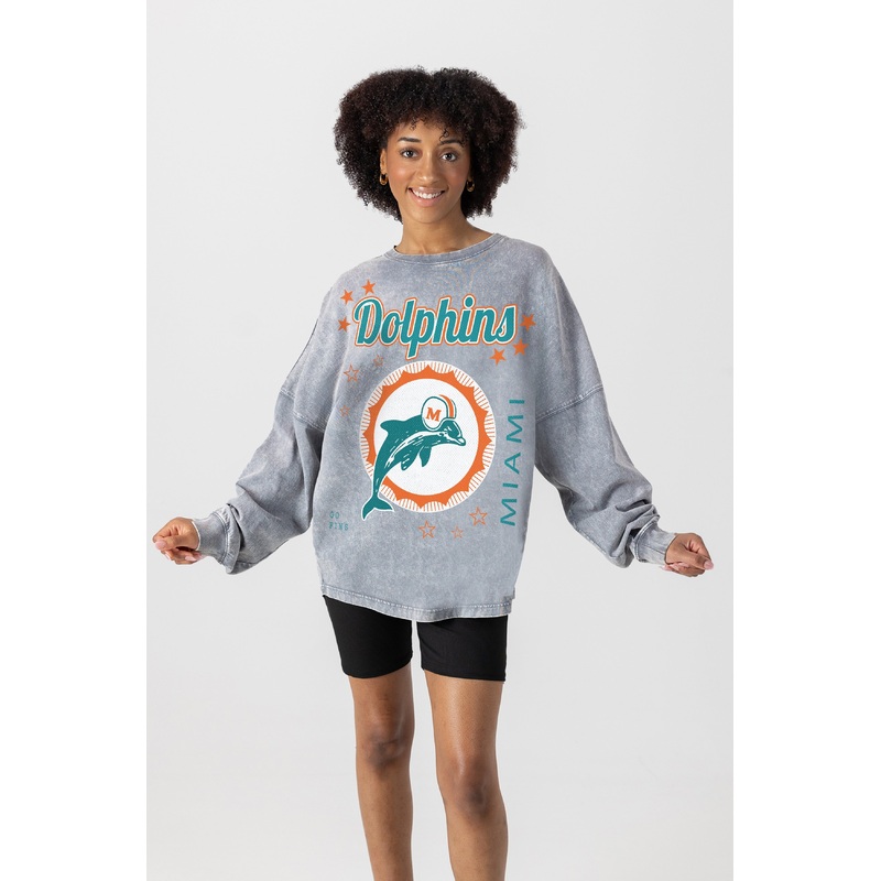 MIAMI DOLPHINS Starbound Oversized Long-Sleeve Tee