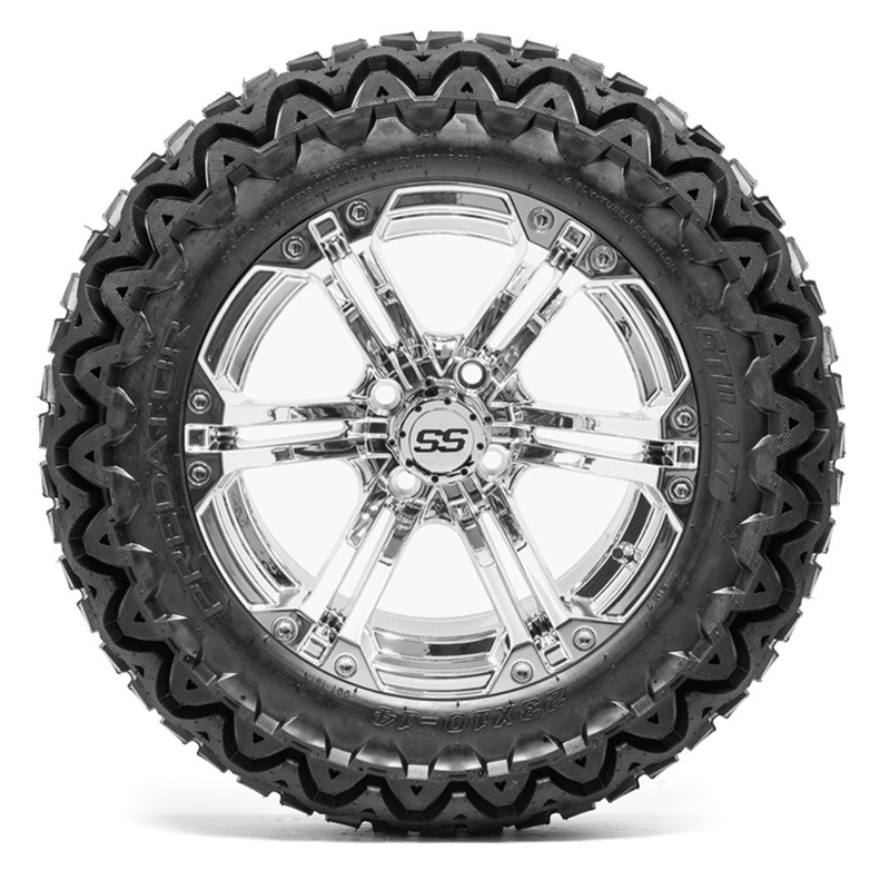 14 GTW Specter Chrome Wheels with 23 Predator A/T Tires  Set of 4 PN# A19-394