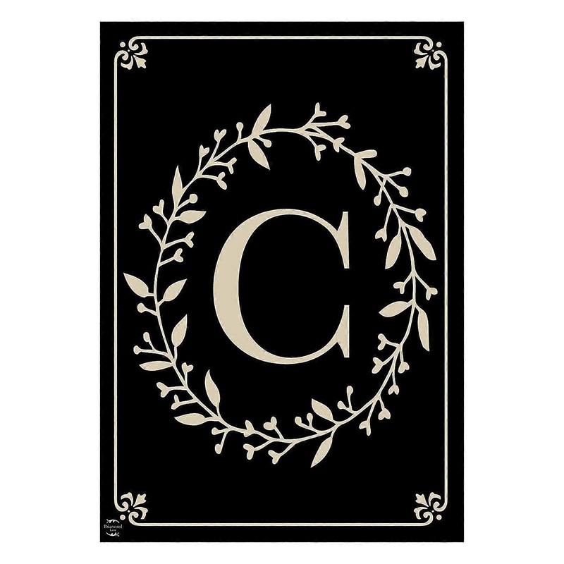 Home Decor Classic Hanging Letter C Garden Flag Polyester Vertical