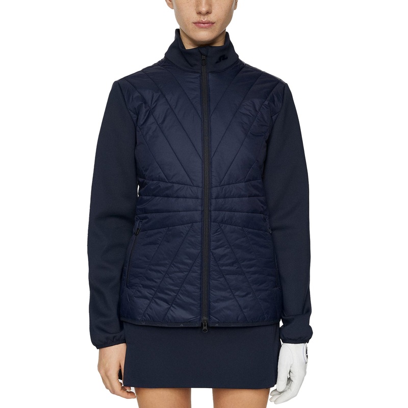 J.Lindeberg Women’s Holma Quilted Hybrid Golf Jacket – JL Navy