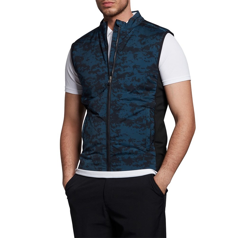 Lyle & Scott Tonal Eagle Seafoam Gilet – Dark Navy/ Light Navy