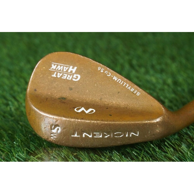 NICKENT GREAT HAWK 56 SAND WEDGE BERYLLIUM CU TRUE TEMPER DYNAMIC GOLD BECU LH