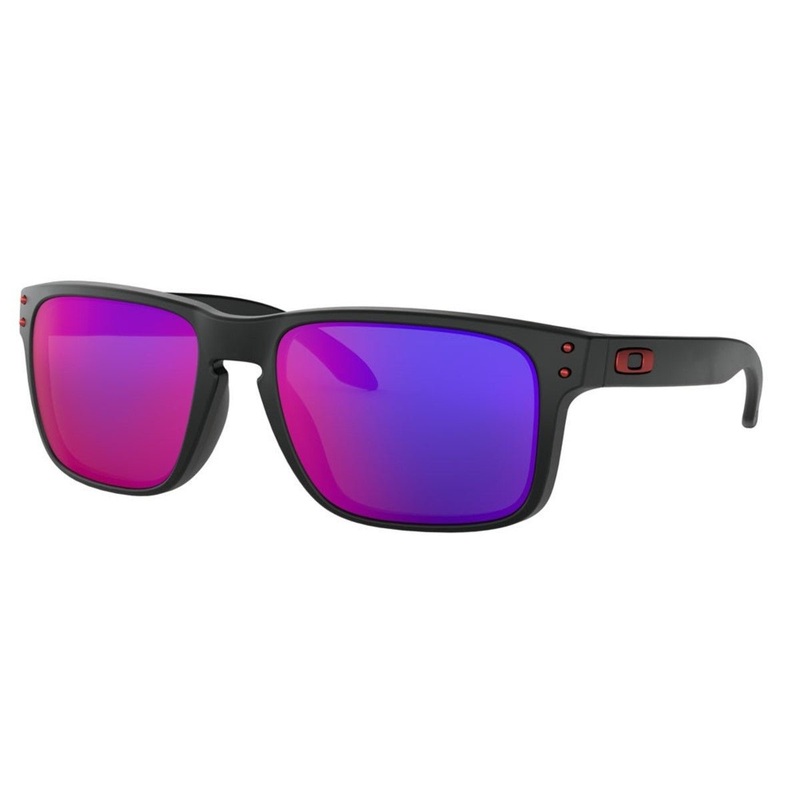Oakley Holbrook Sunglasses – Matte Black/Positive Red Iridium