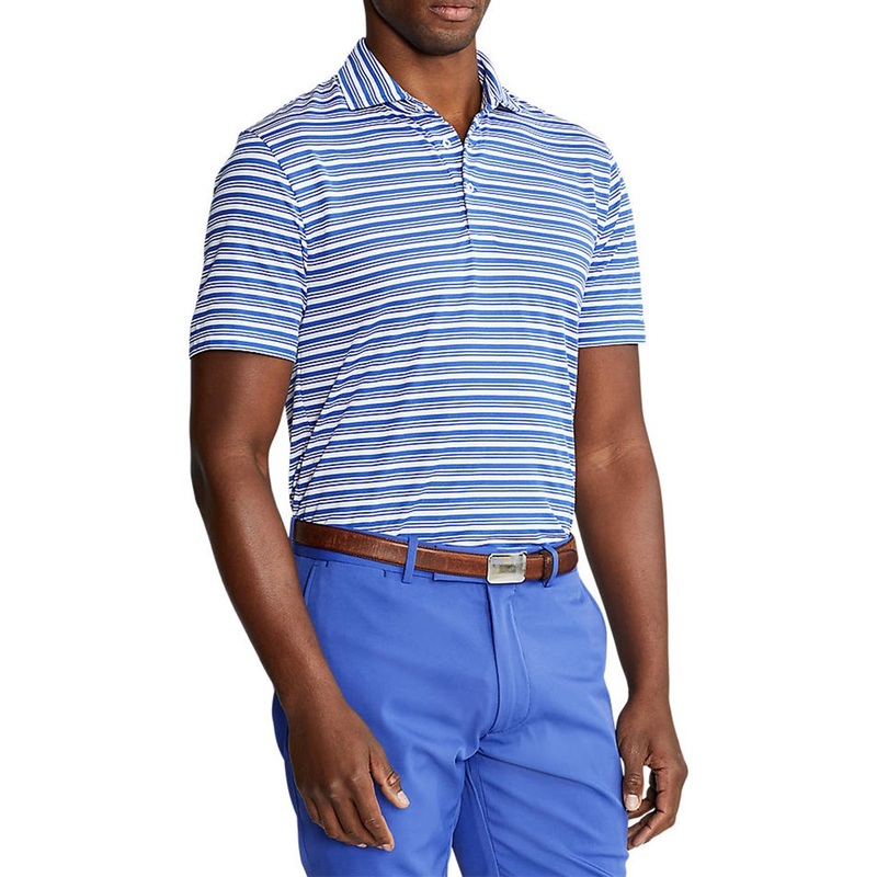 Polo Golf Ralph Lauren Tour Pique Stripe Polo Shirt – Liberty/White