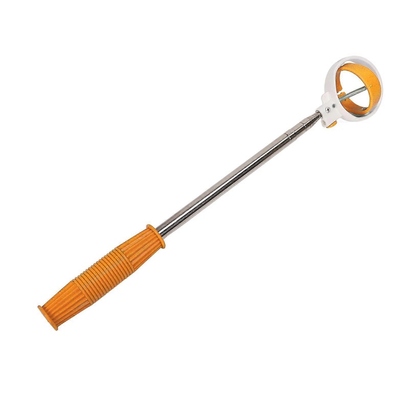 Telescopic Golf Ball Retriever, Golf Ball Picker, Portable 8 Sections Golf Ball Grabber, Golf Pick up Scoop Automatic Locking Scoop for Water(Orange)